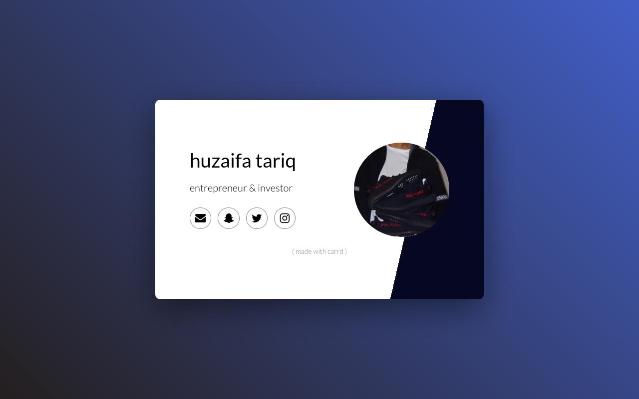 Carrd profile picture for @huzaifa